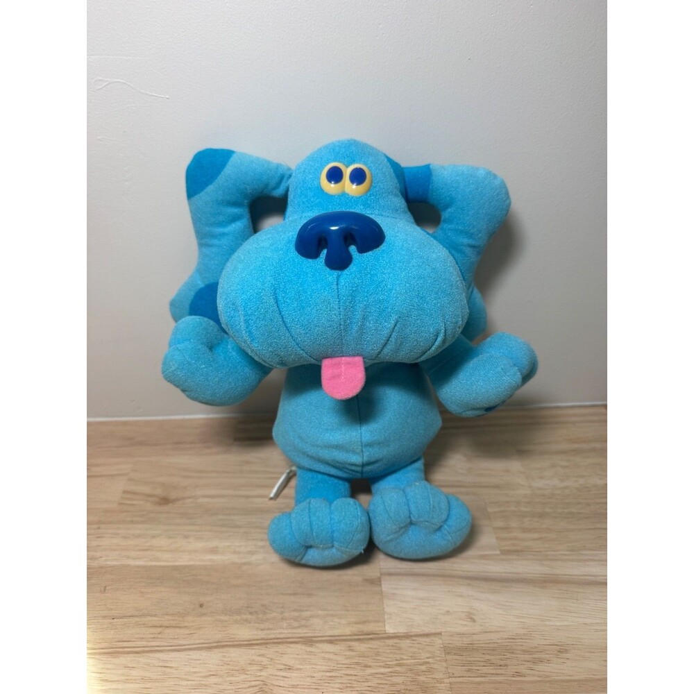 Vtg 1997 Tyco Blue's Clues Sing along Blue 12" Talking Stuffed Plush Works Y2K